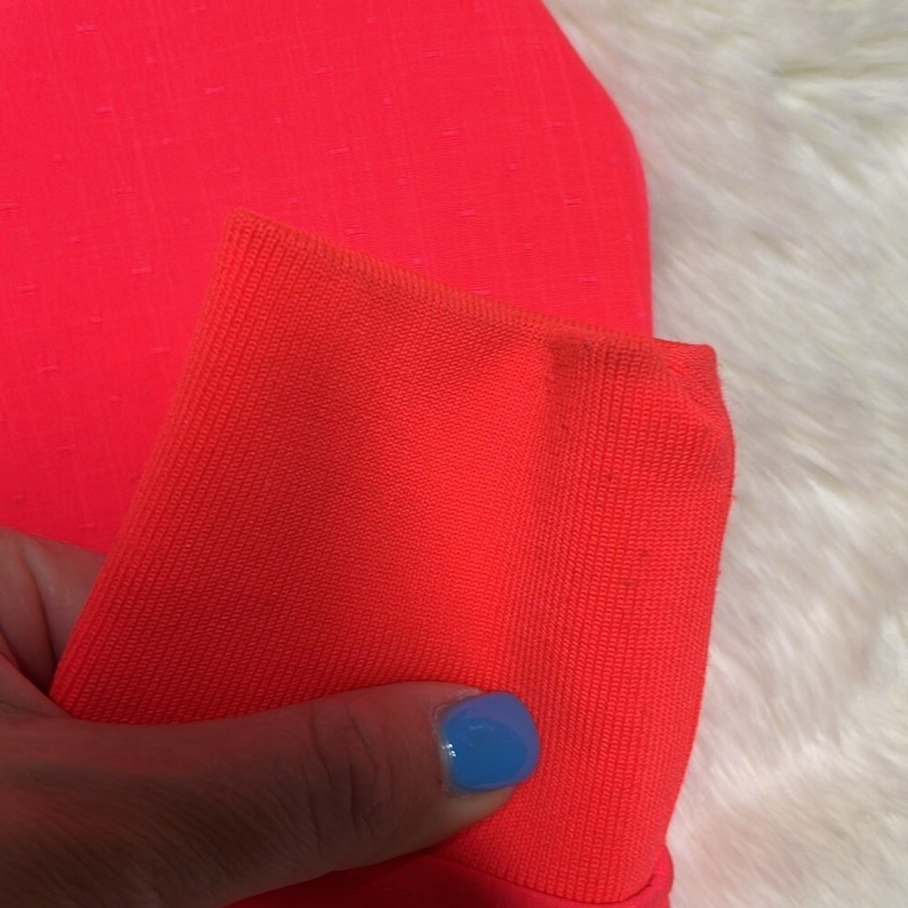 The North Face Womens Neon Pink Full Zip Funnel Neck Track Jacket Textured Logo‎ - Picture 3 of 4